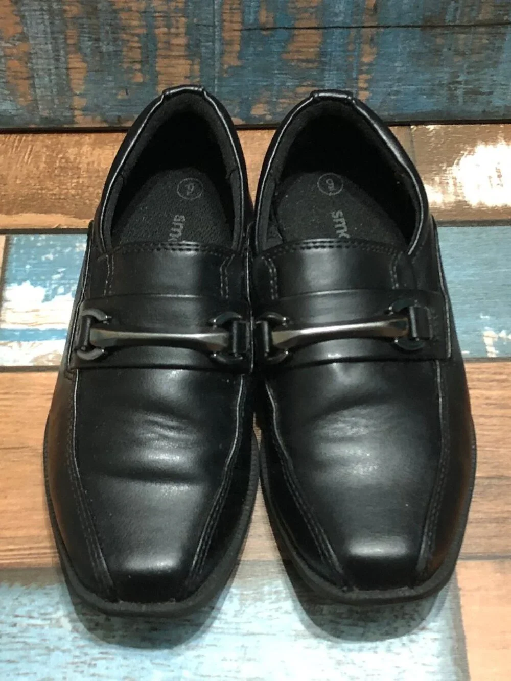 SmartFit Penny Loafers Black Dress Shoes Boys Toddlers Size 9